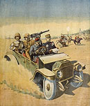 Le gnral Lyautey s'est rendu  Marrakech en auto-mitrailleuse, couverture du Petit journal, 1912 
